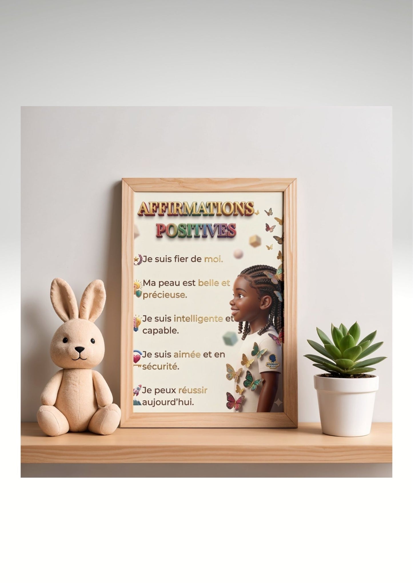 L’Affiche qui apprend à ton enfant à s’aimer— Affiche Fille | À imprimer
