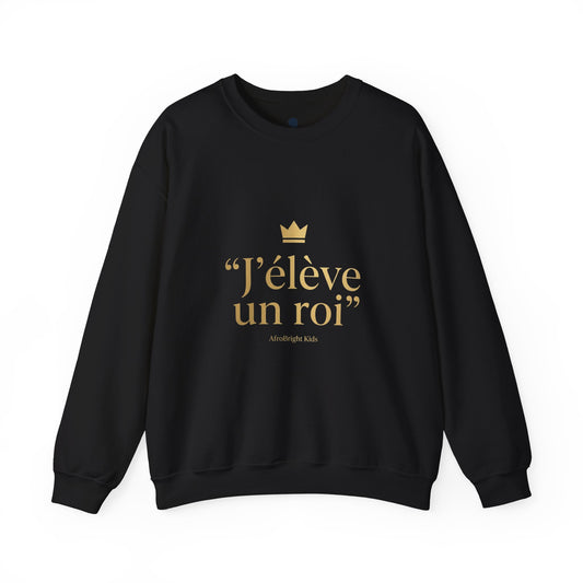 Sweat Maman J'élève un roi — Cadeau Maman AfroBright Kids