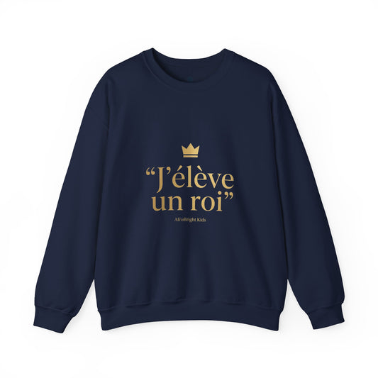 Sweat Maman J'élève un roi — Cadeau Maman AfroBright Kids