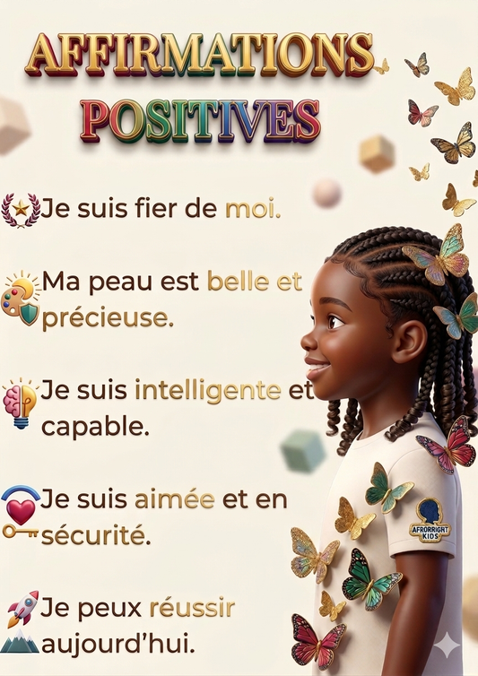 L’Affiche qui apprend à ton enfant à s’aimer— Affiche Fille | À imprimer